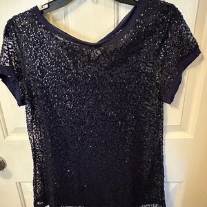 INC International Concepts Navy Sequin Camisole